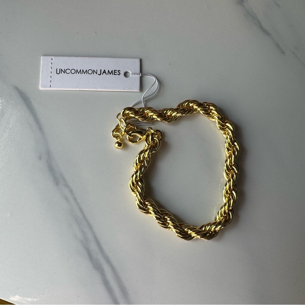 Uncommon James Radiant Gold Braided Bracelet